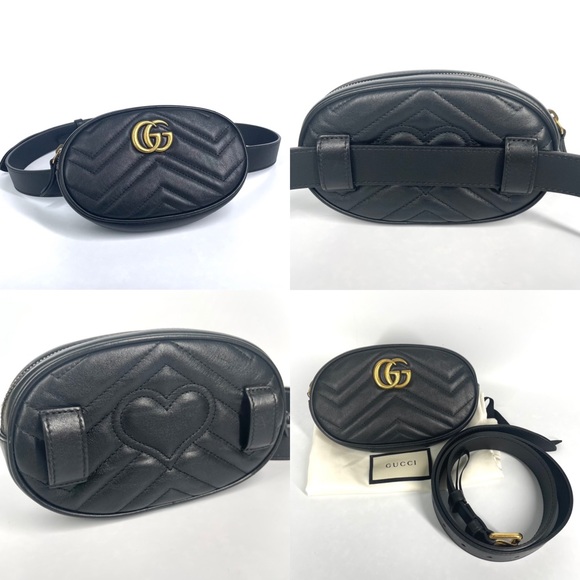 🔴SOLD🔴GUCCI Calfskin Matelasse GG Marmont Belt Bag - Picture 9 of 17
